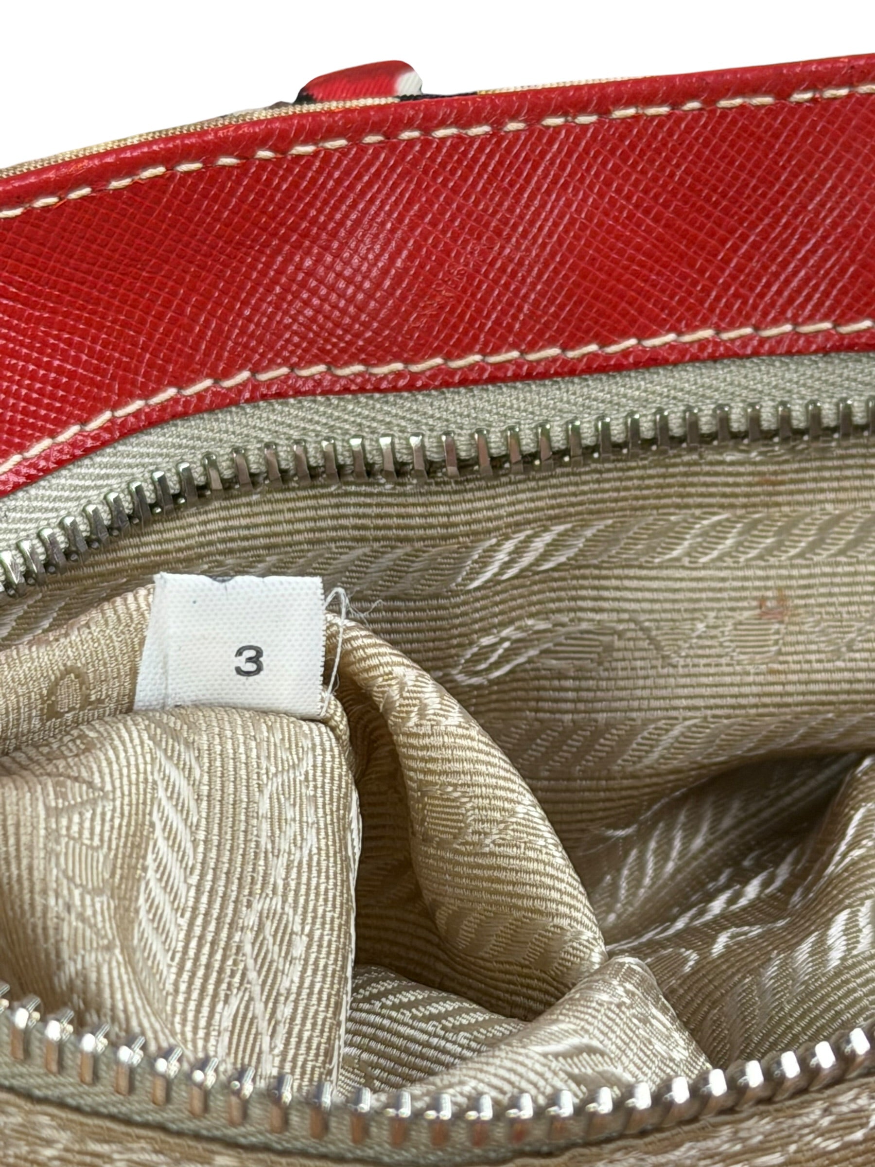 Prada Multicolor Nylon Leather Trim Shoulder Bag
