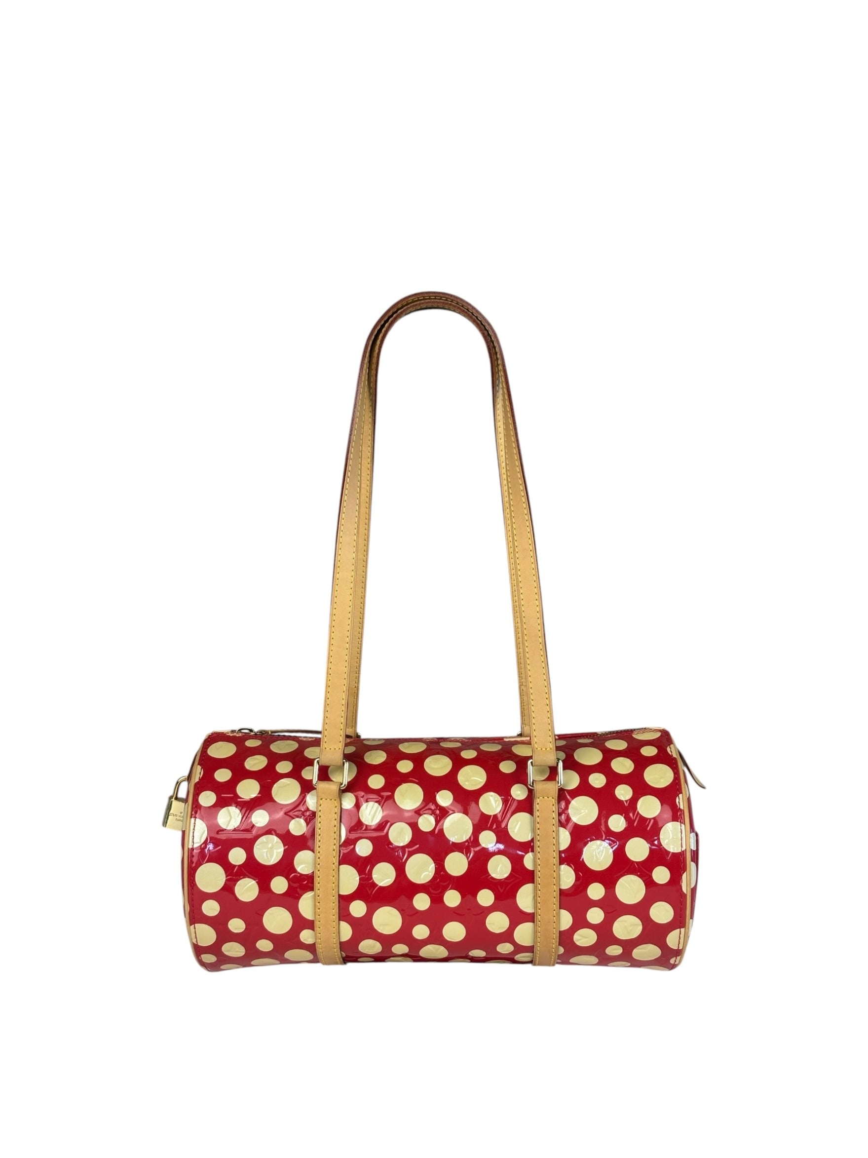 Louis Vuitton x Yayoi Kusama Red/Yellow Vernis Dot Infinity Papillon 30