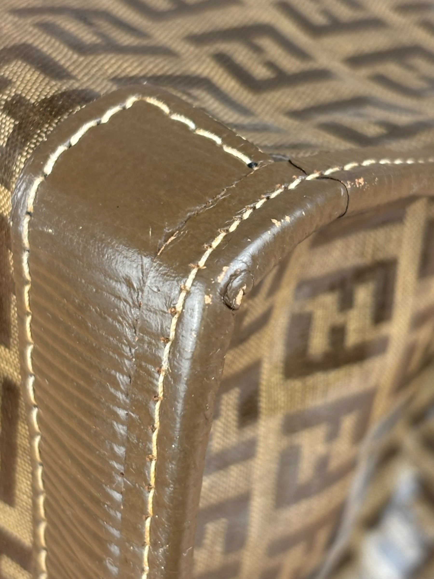 Fendi Brown PVC FF Zucchino Tote Bag