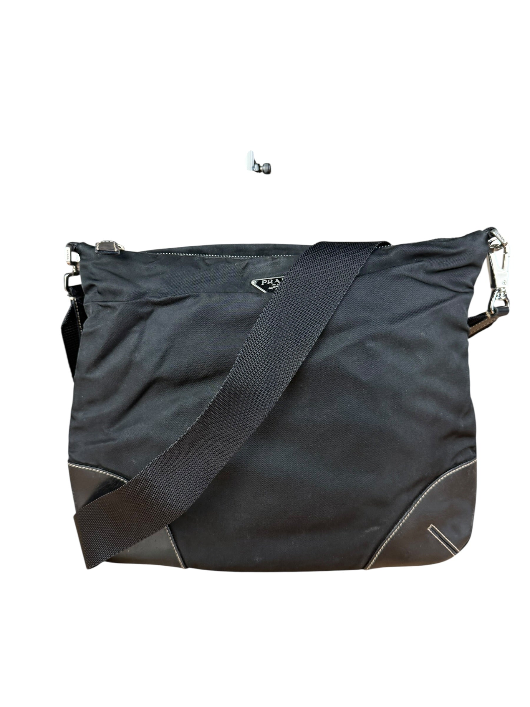 Prada Vintage Black Nylon Crossbody Bag