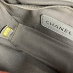 Chanel CC Silver Lambskin Quilted Boy Bag Red Stingray 2012