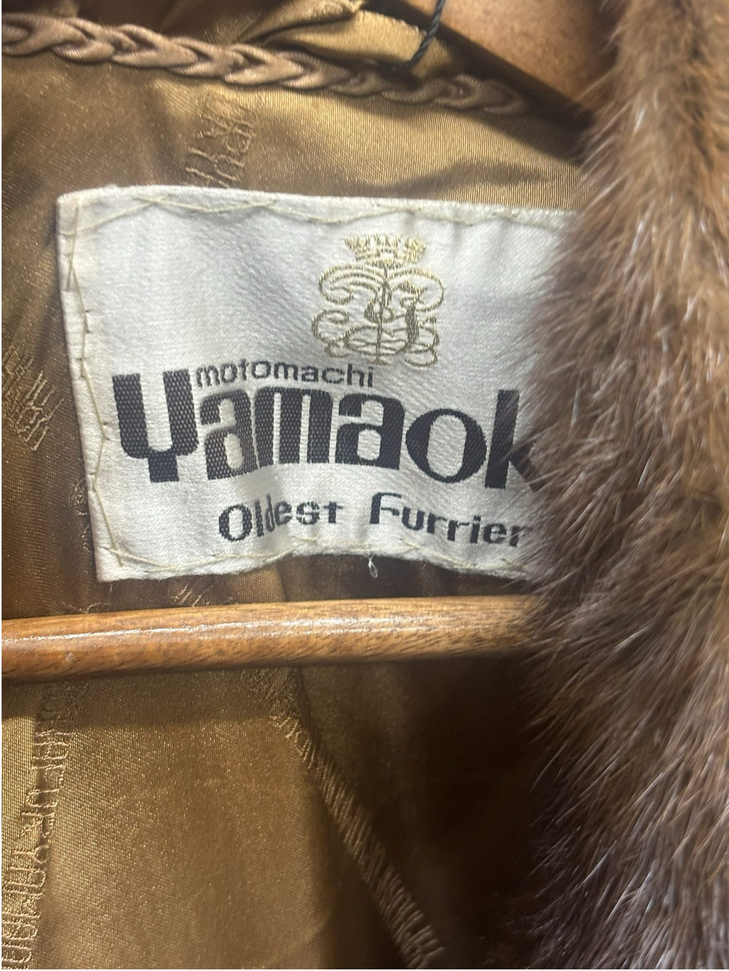 Vintage Motomachi Yamaoka Mixed Dark Brown Mink Fur Coat