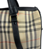 Burberry Vintage Haymarket House Small Boston Bag