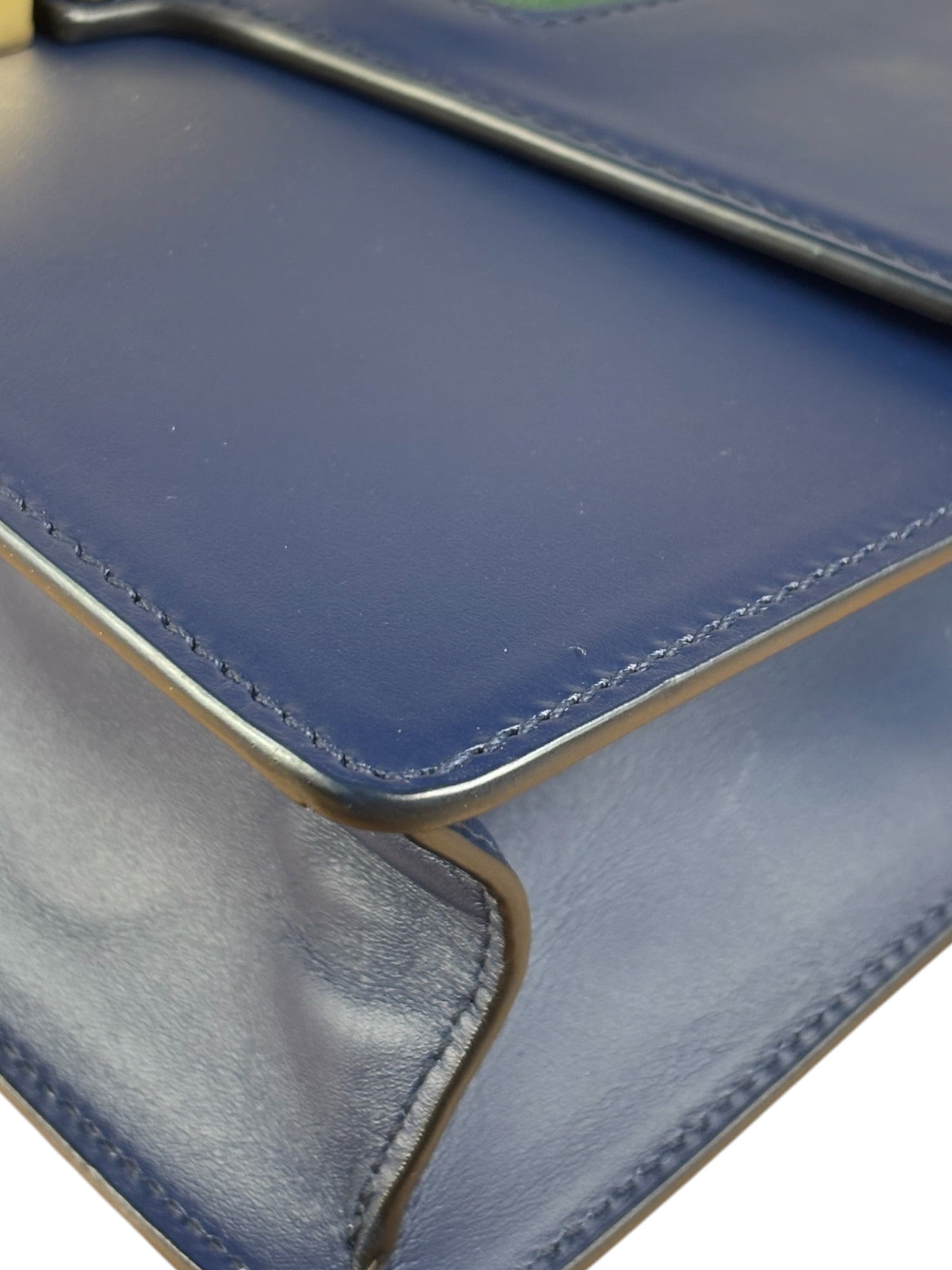 Gucci Navy Blue Sylvie Leather Crossbody Bag