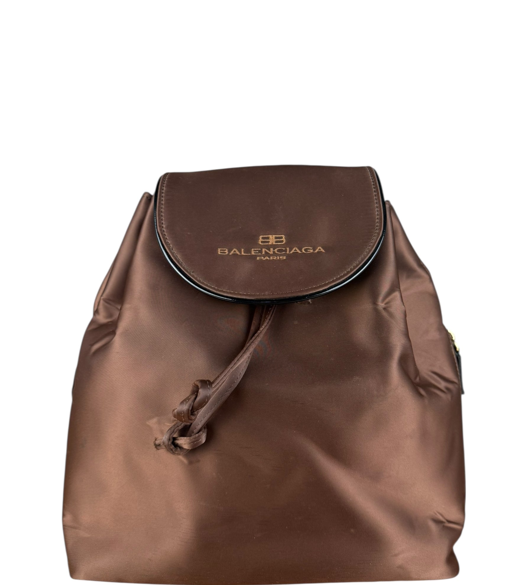 Balenciaga Vintage Brown Nylon Mini Backpack
