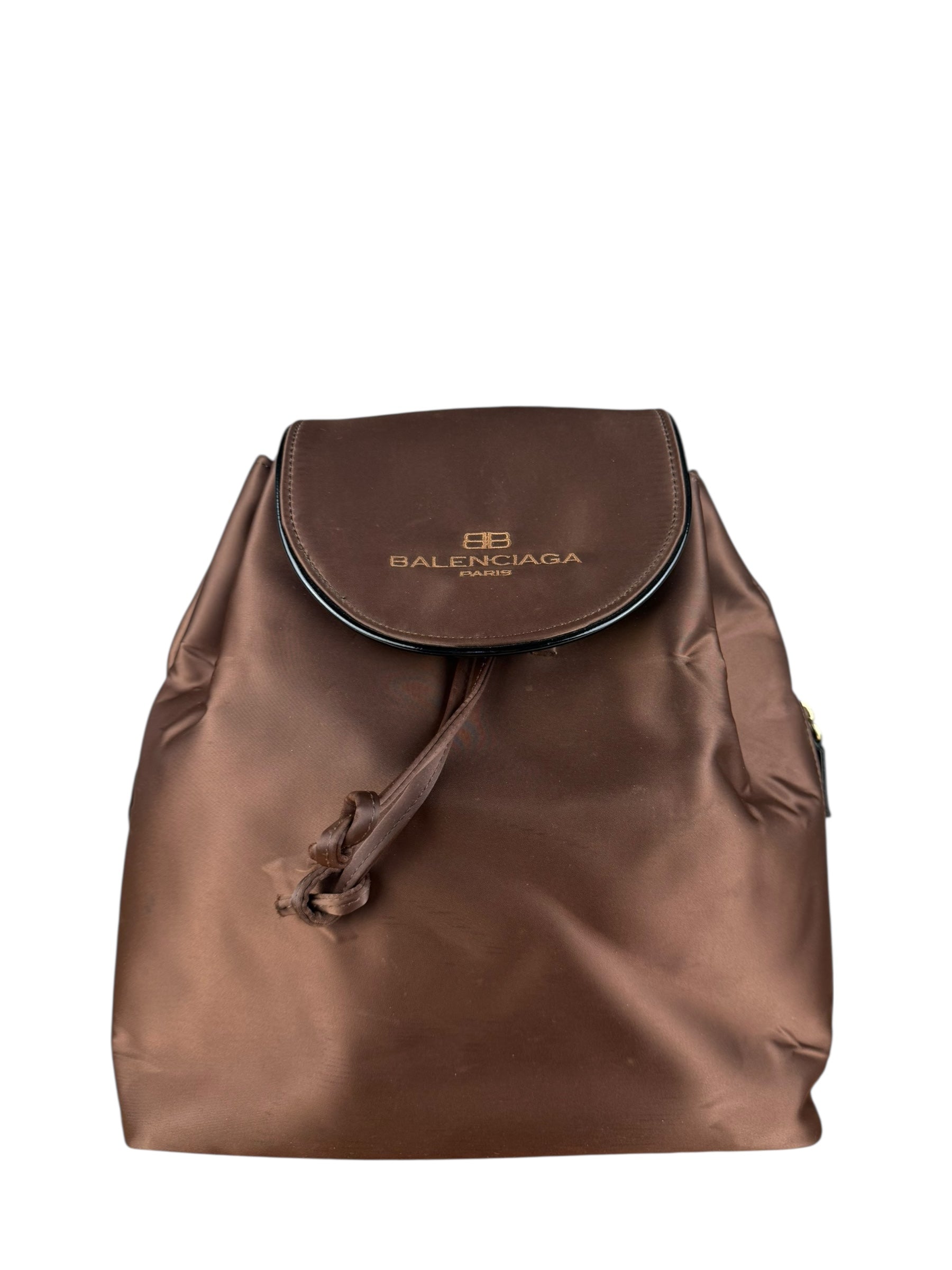 Balenciaga Vintage Brown Nylon Mini Backpack