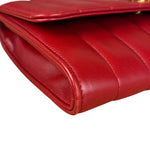 Saint Laurent Red Quilted Leather Vicky Flap Shoulder Bag