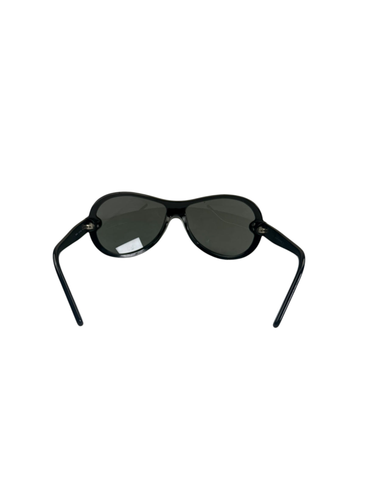 Chanel Black/Metallic Grey Shield Sunglasses
