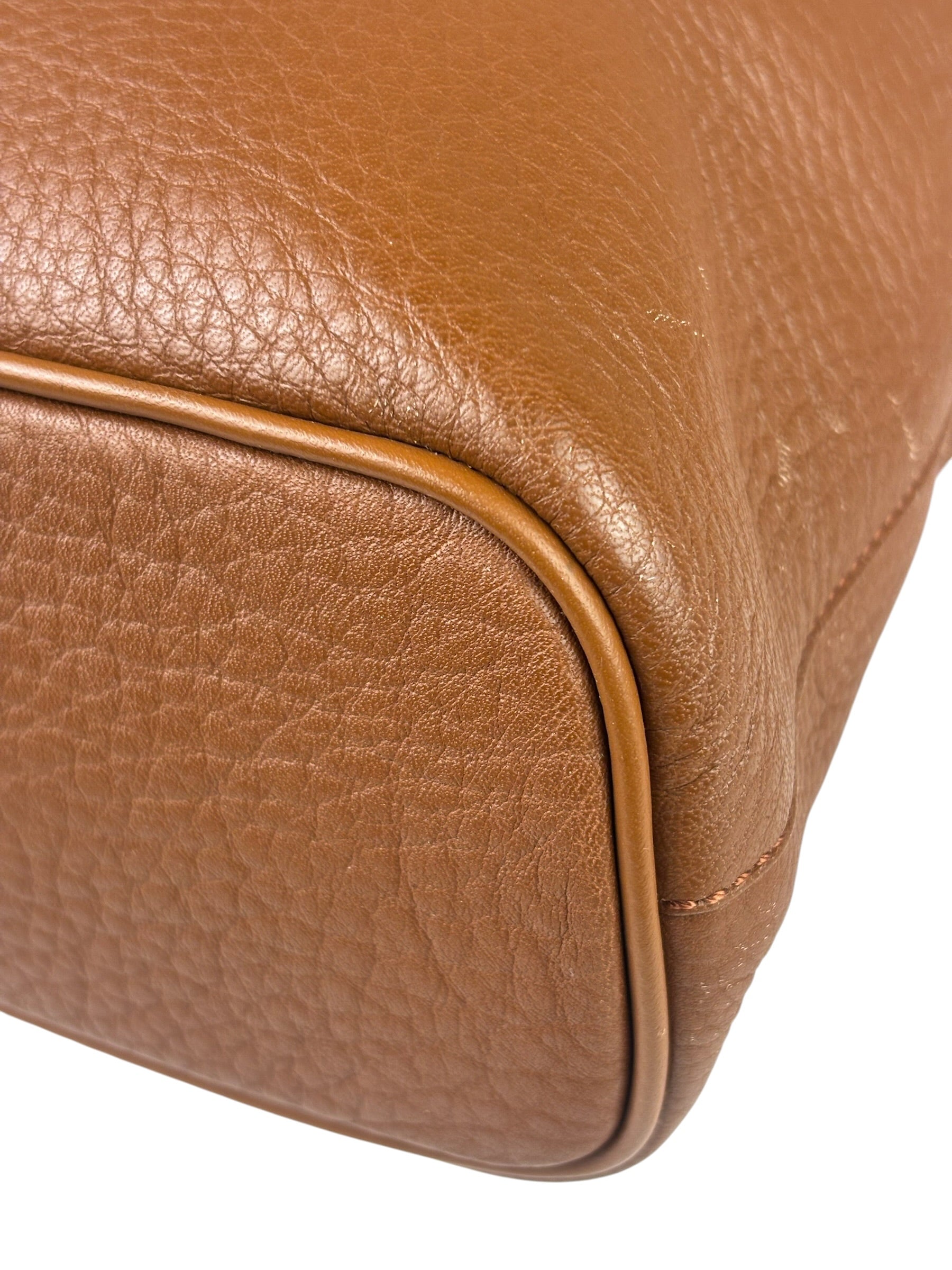 Burberry Vintage Tan Brown Leather Chestnut Shoulder Bag