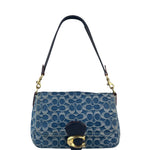 Coach Signature Blue Jacquard Denim Soft Tabby Shoulder Bag