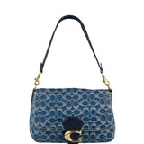 Coach Signature Blue Jacquard Denim Soft Tabby Shoulder Bag