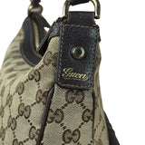 Gucci Vintage Brown Canvas GG Shoulder Bag