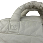 Chanel Coco Cocoon Ivory Puff Leather Boston Handbag 2009