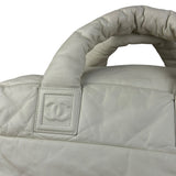 Chanel Coco Cocoon Ivory Puff Leather Boston Handbag 2009