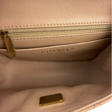 Chanel Beige Quilted Lambskin Mini Flap Bag 2023