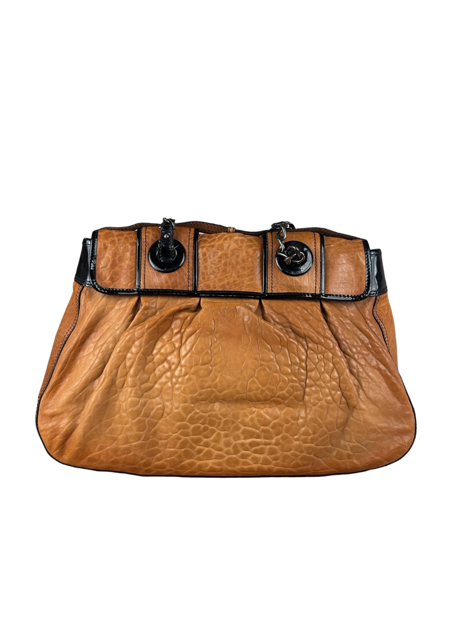 Fendi Vintage Brown/Black Leather B Shoulder Bag