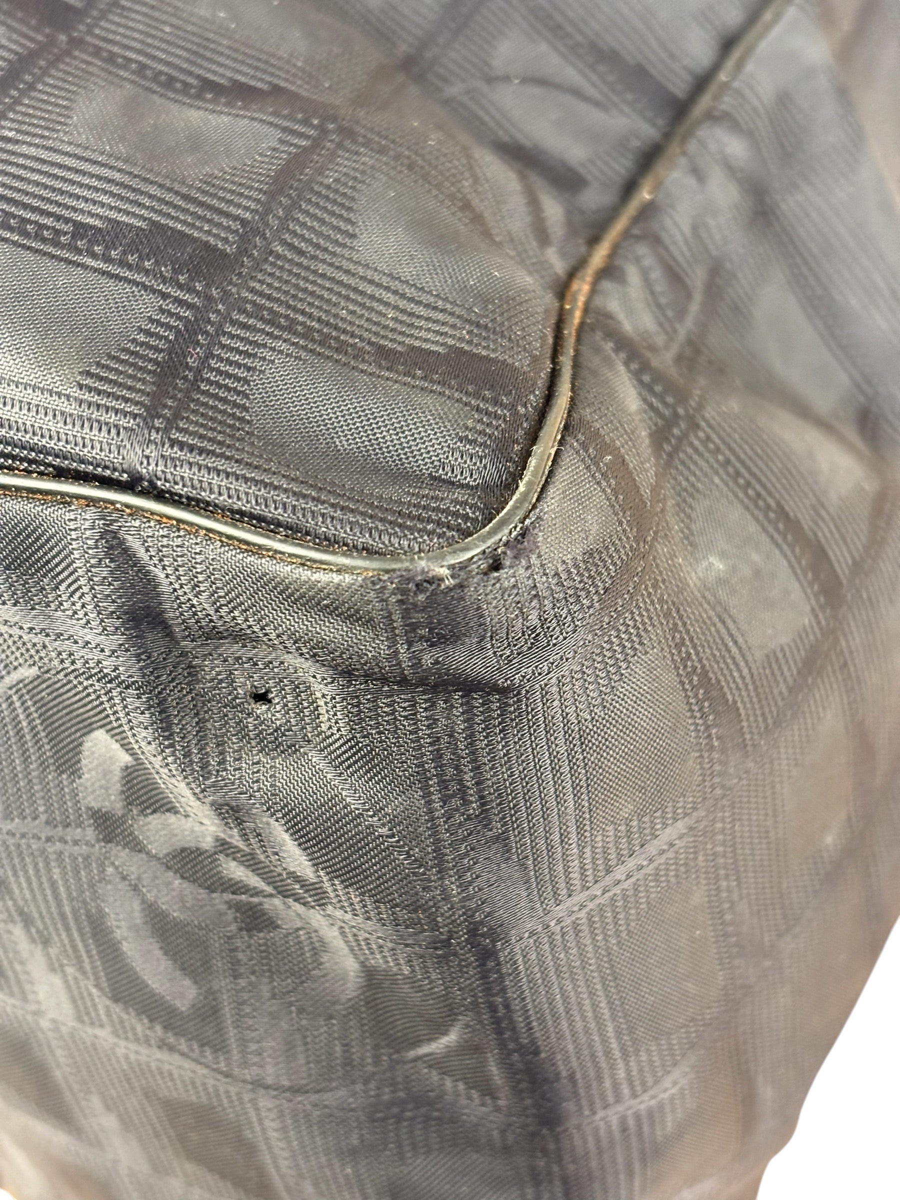 Chanel Vintage Black Travel Line Tote Bag