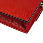 Gucci Red Leather GG Logo Wallet On Chain