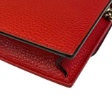 Gucci Red Leather GG Logo Wallet On Chain