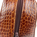 Yves Saint Laurent Vintage Croc-Embossed Leather Handbag