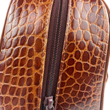 Yves Saint Laurent Vintage Croc-Embossed Leather Handbag