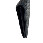 Bottega Veneta Navy Intrecciato Bi-Fold Flap Long Wallet