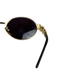 Fendi Gold/Black Oval Sunglasses