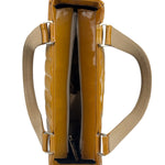Chanel Vintage Yellow Leather Chocolate Bar Patent Tote Bag 2002