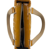 Chanel Vintage Yellow Leather Chocolate Bar Patent Tote Bag 2002