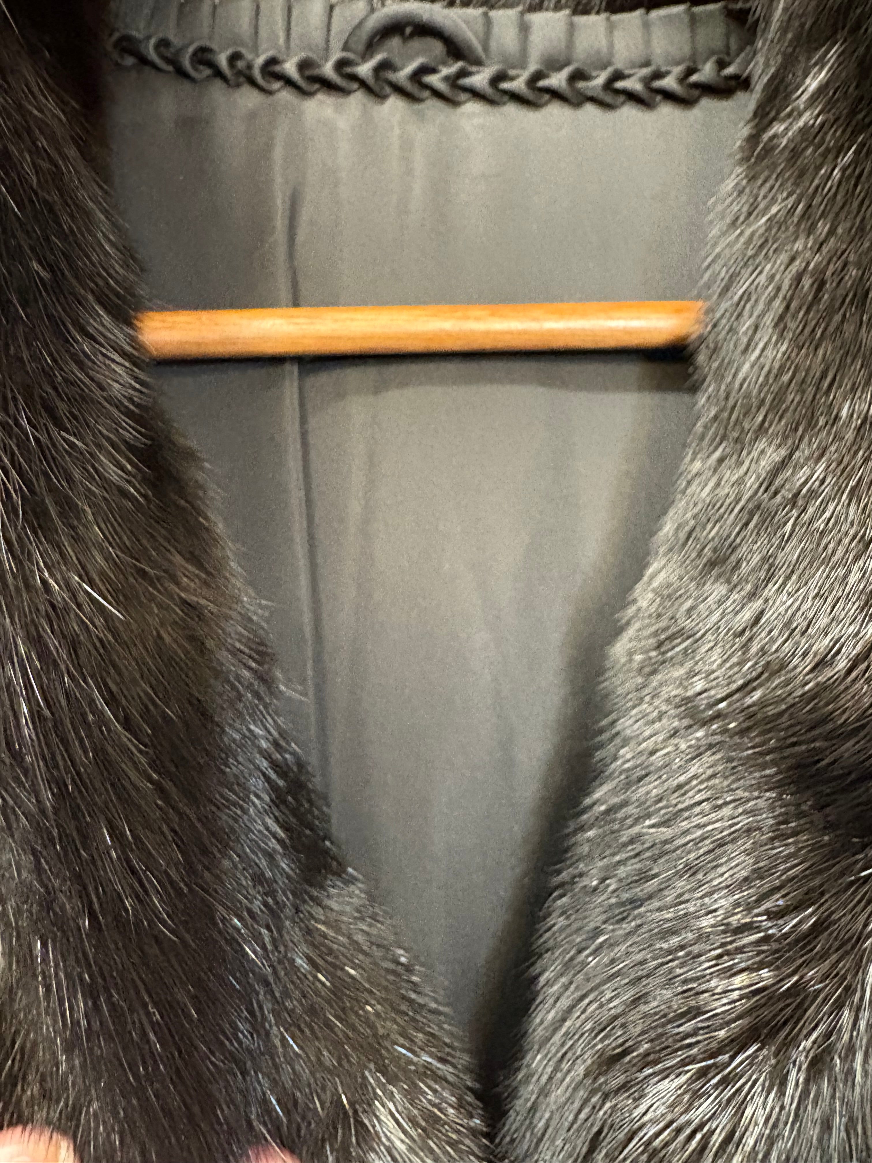 Vintage Black Mink Fur Coat