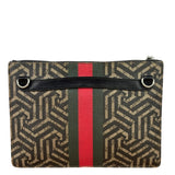 Gucci Beige/Black GG Caleido Web Zip Crossbody Bag