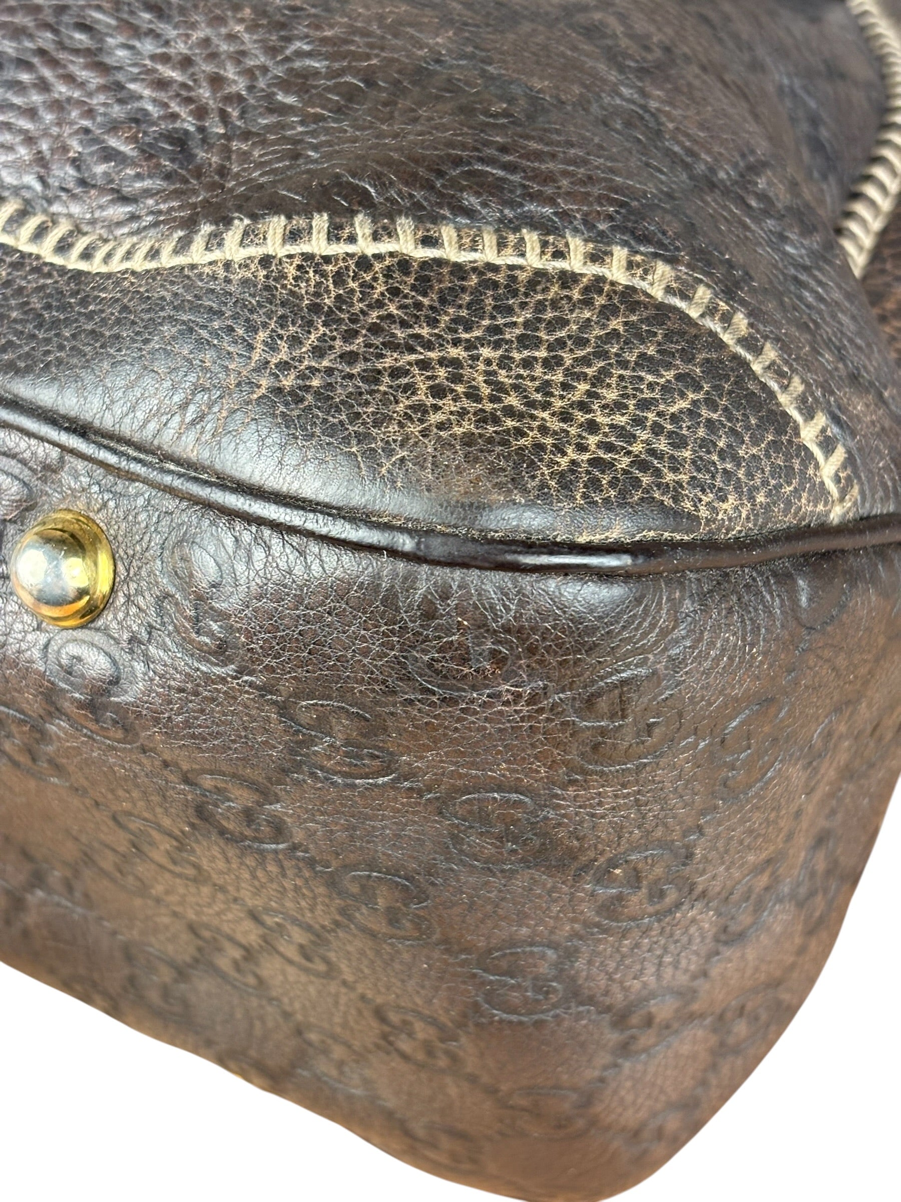 Gucci New Pelham Brown Leather Handbag