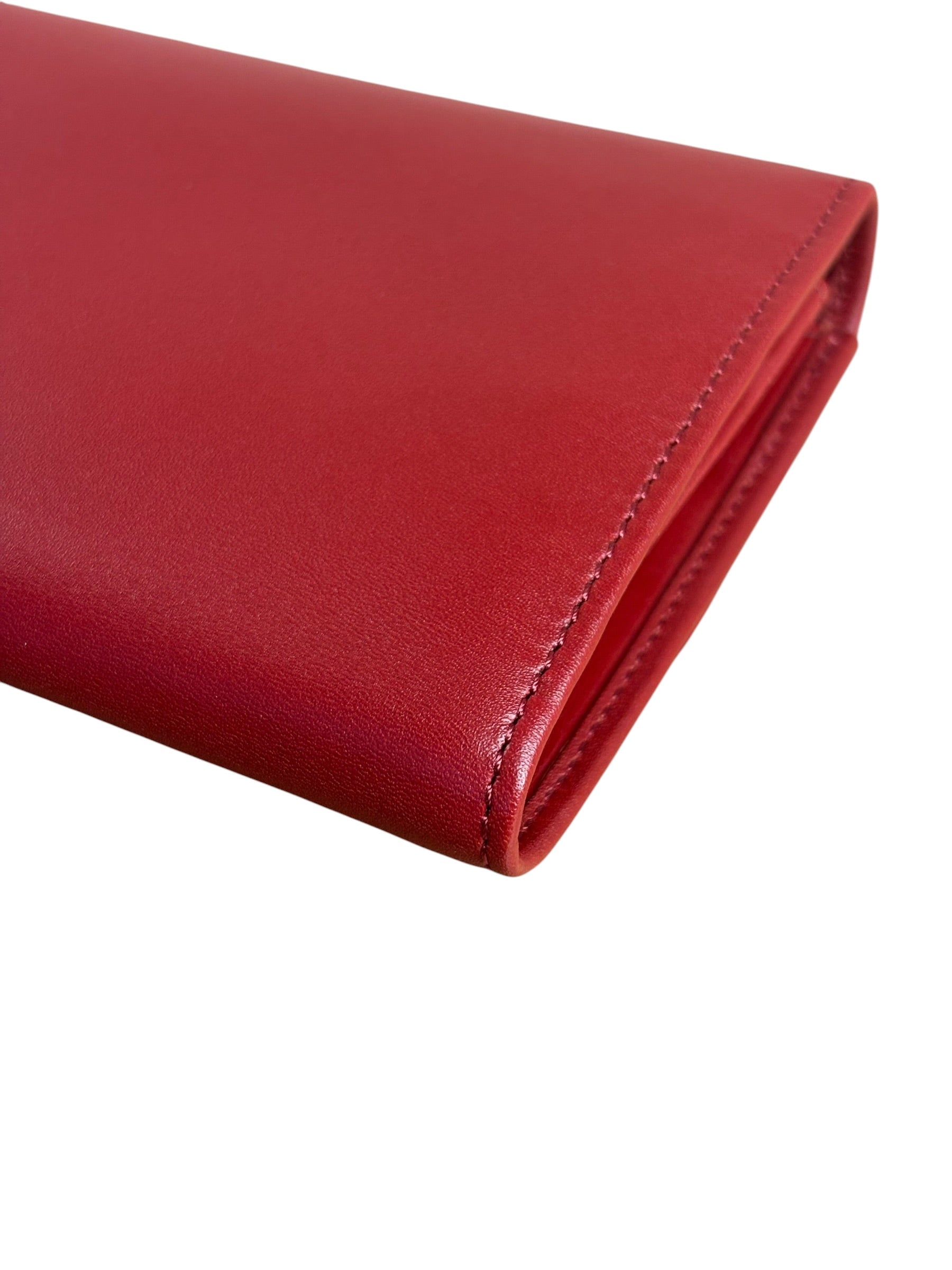 Fendi Red Leather Long Wallet
