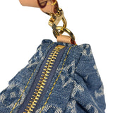 Louis Vuitton Blue Denim/Leather Trim Pochette
