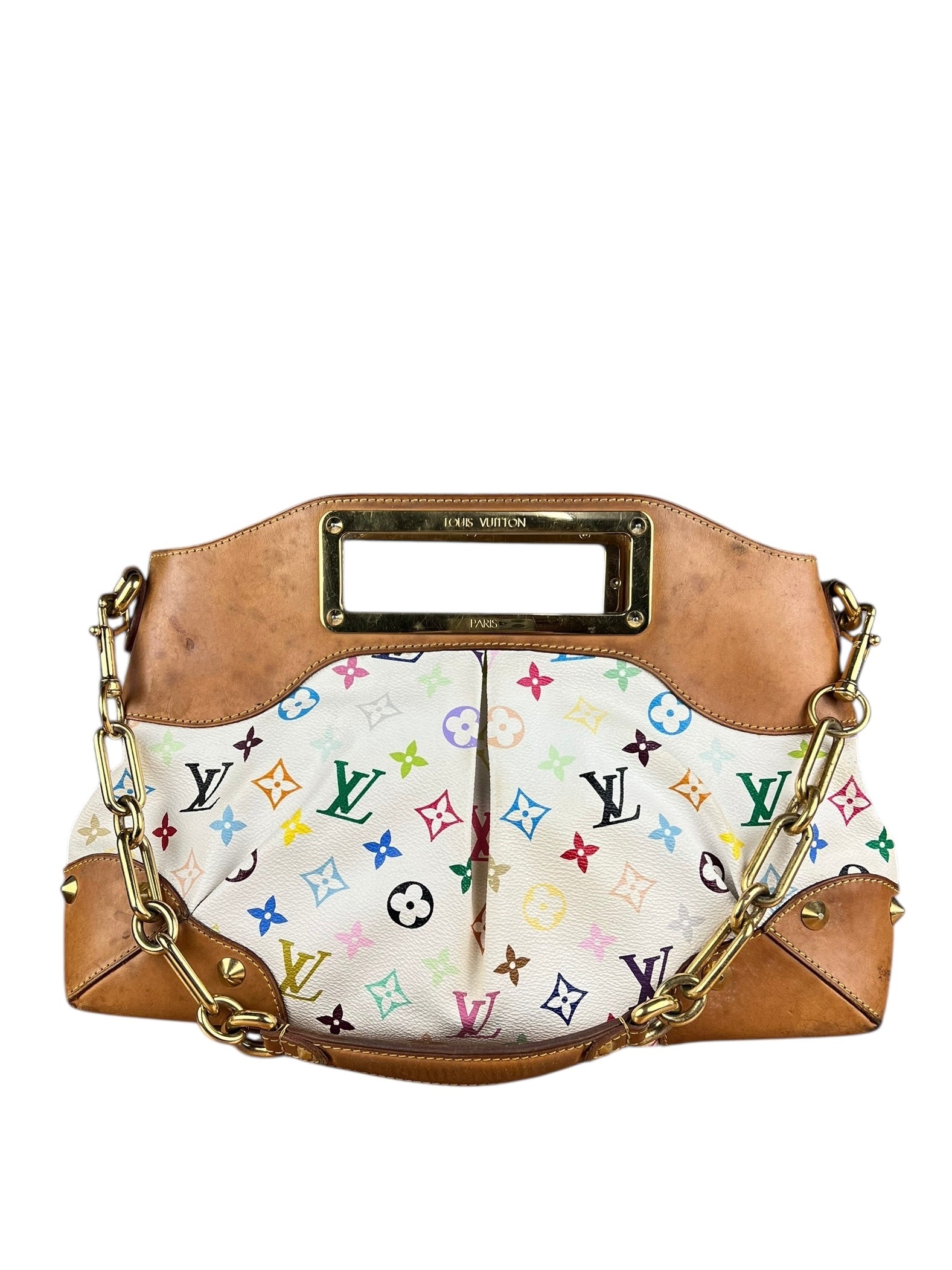 Louis Vuitton White Murakami Judy MM 2Way