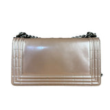 Chanel Pink Glazed Calfskin M Boy Bag 2012
