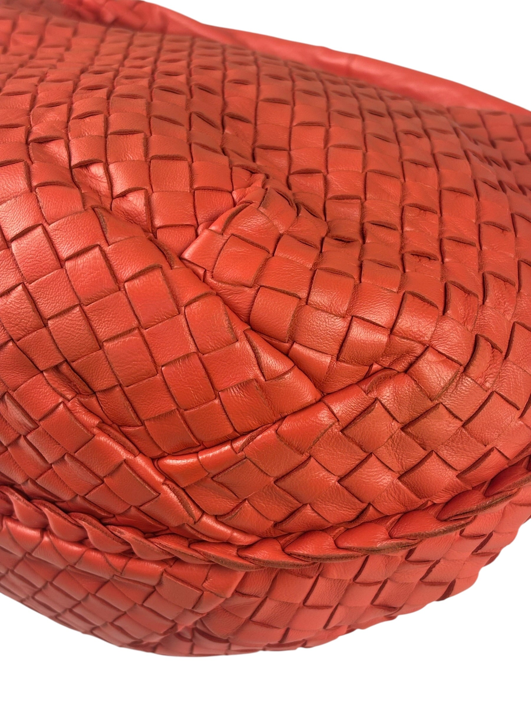 Bottega Veneta Orange Intrecciato Hobo Bag