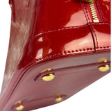 Louis Vuitton Red Vernis Alma MM Handbag
