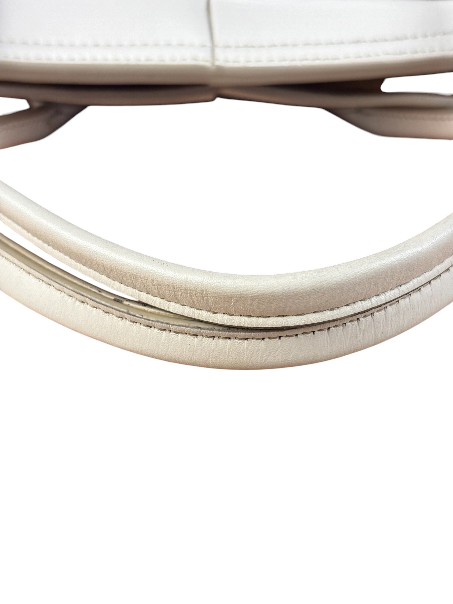 Bottega Veneta Cream Leather Mini Arco Two-Way Bag