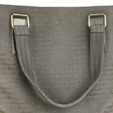Christian Dior Vintage Black Logo Print Canvas Tote