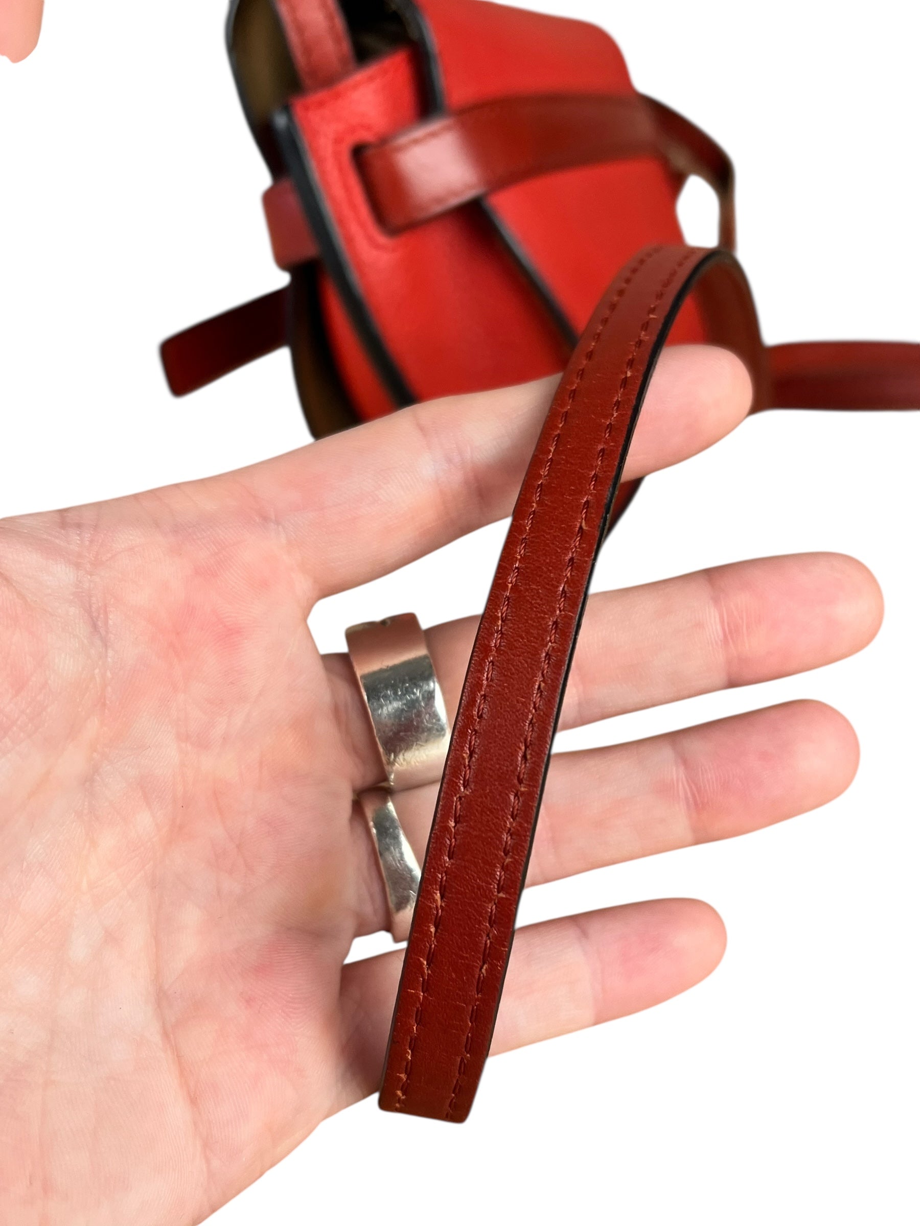Loewe Mini Gate Crossbody Bag Red