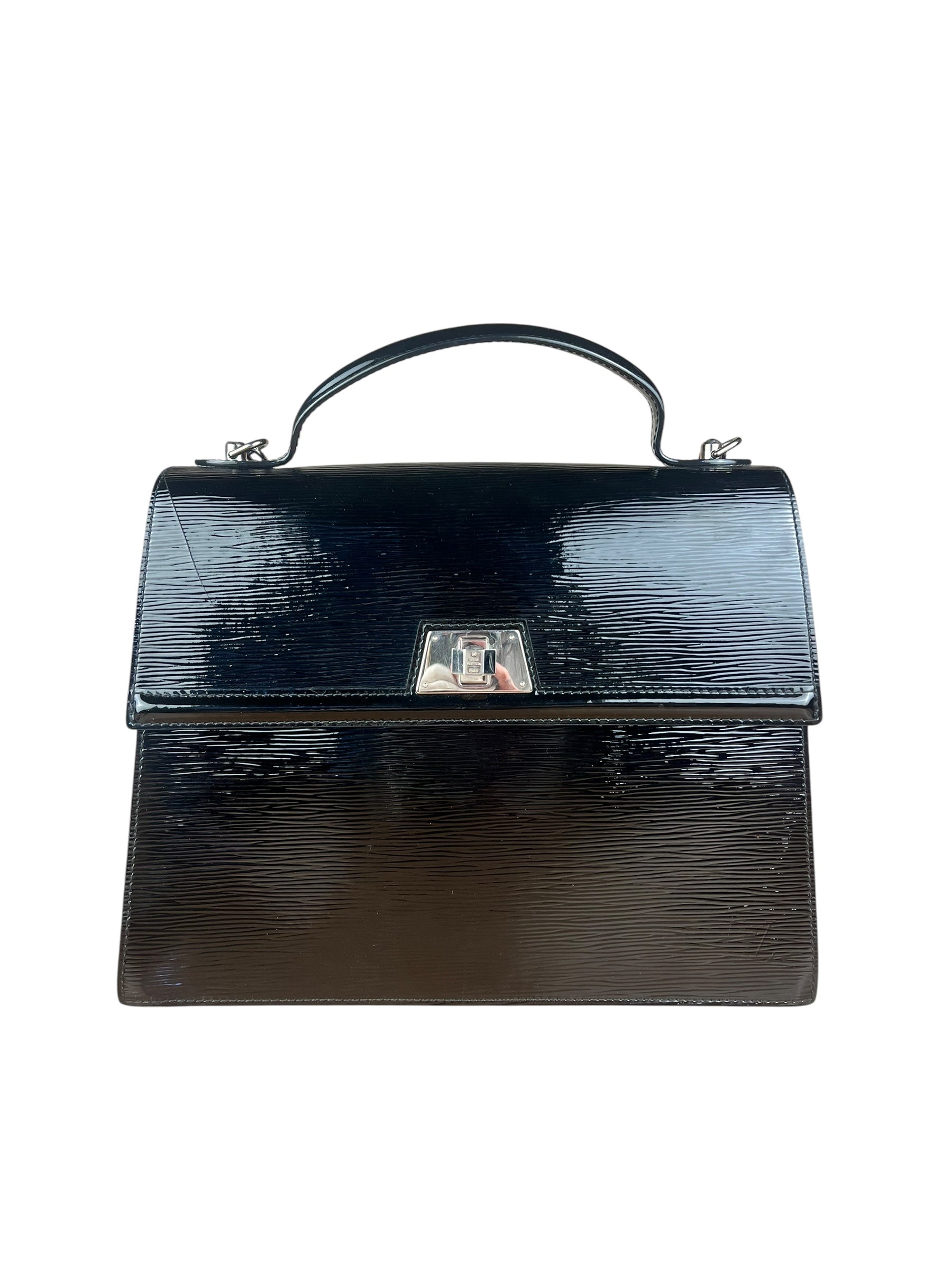 Louis Vuitton Black Electric Epi Sévigné 2Way Handbag