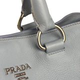 Prada Light Blue Vitello Daino Leather Tote