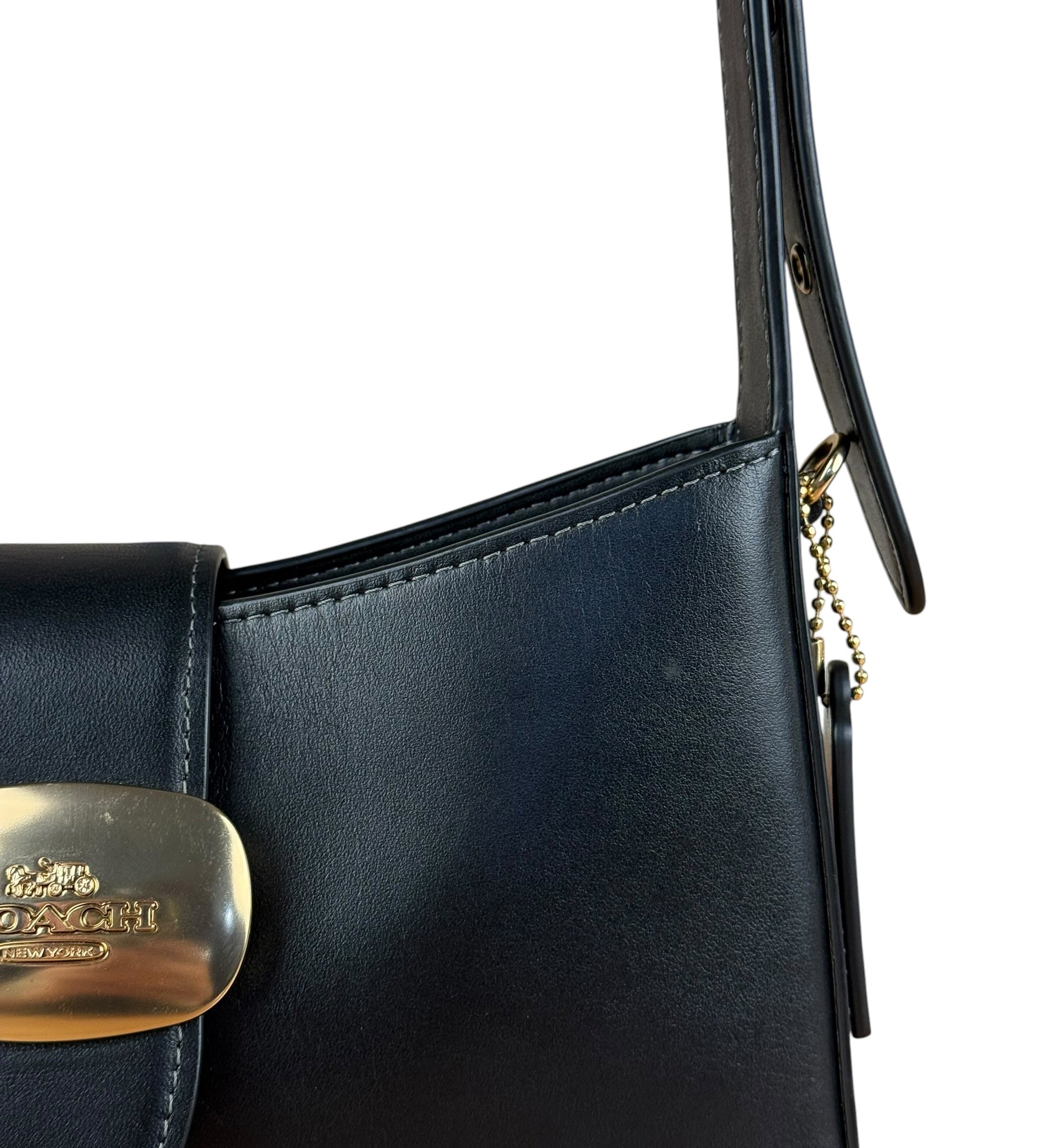 Coach Black Leather Eliza Shoulder Bag