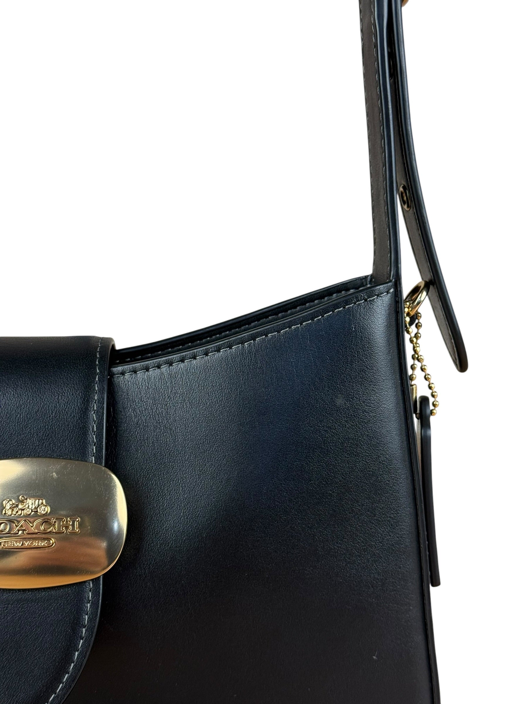 Coach Black Leather Eliza Shoulder Bag
