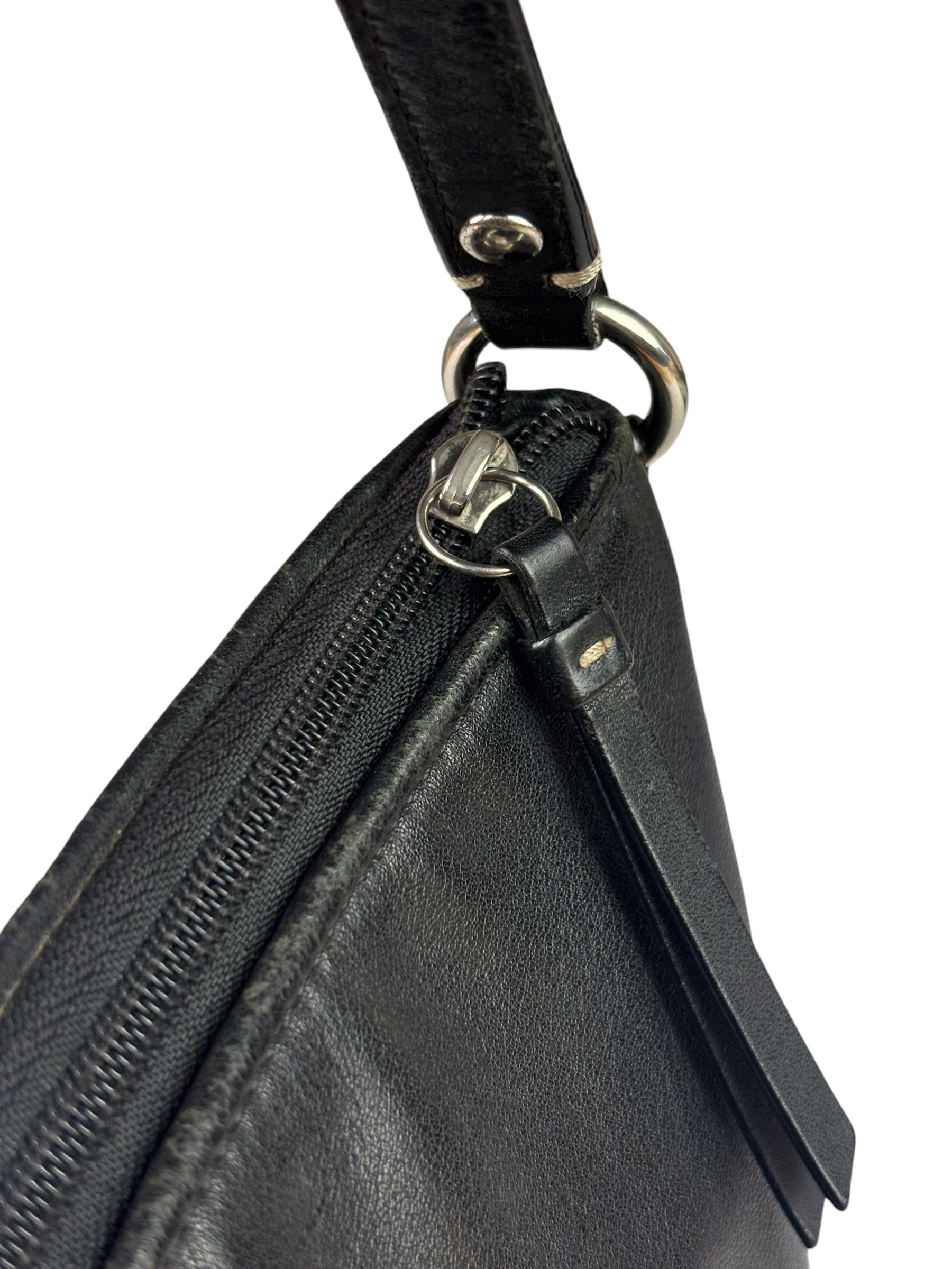 Coach Black Leather Soho Pleated Crossbody Bag