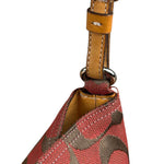 Coach Multicolor Leather Trim Signature Canvas Shoulder Bag