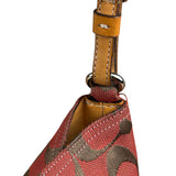 Coach Multicolor Leather Trim Signature Canvas Shoulder Bag