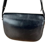 Dior Black Leather Vintage Flap Shoulder Bag