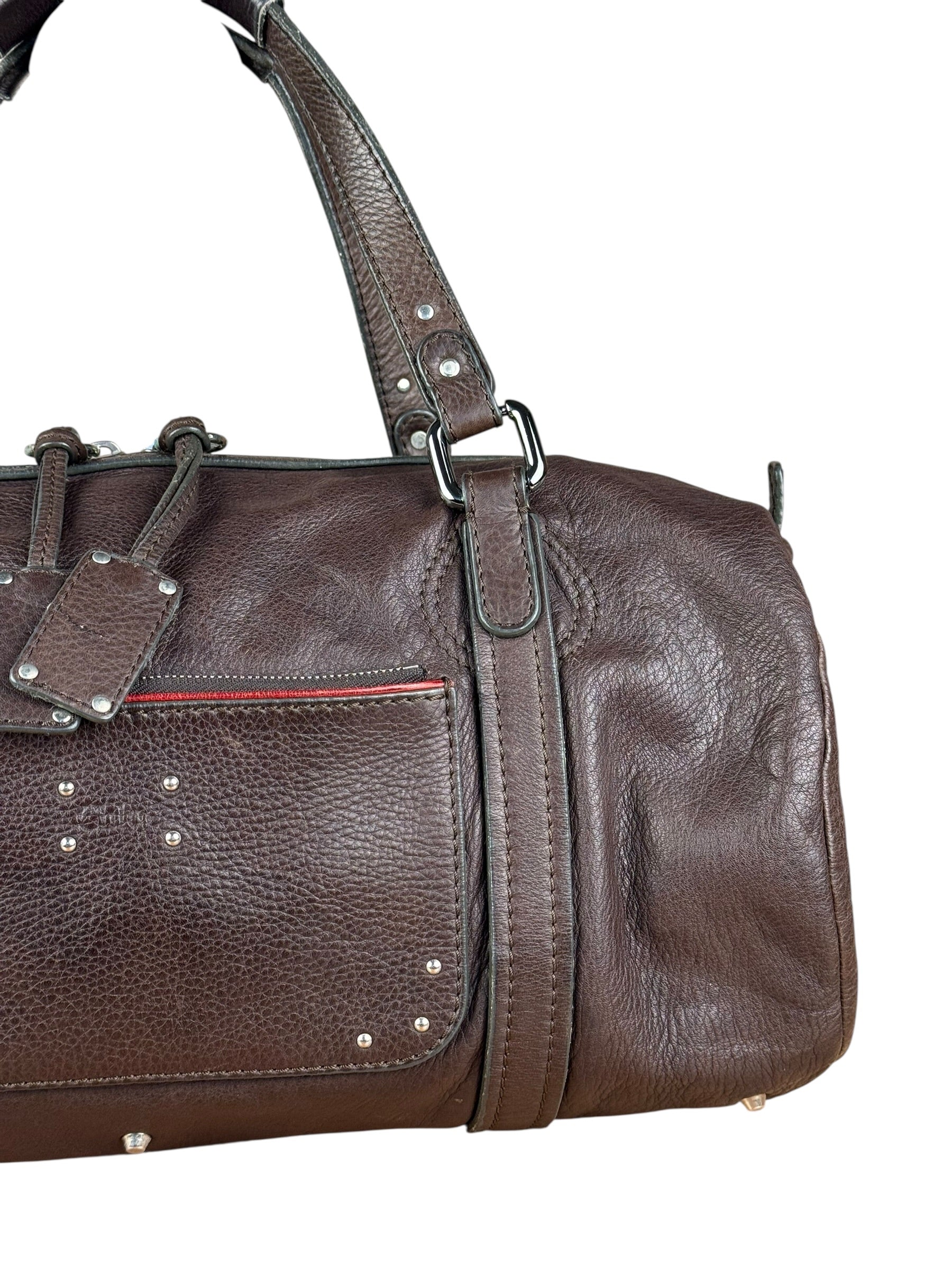 Chloé Brown Leather Mr. Paddington Boston Bag